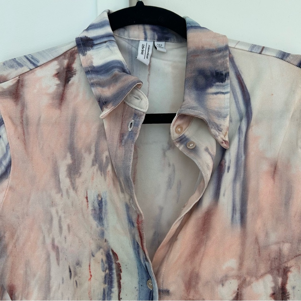 & Other Stories Pale Pink And Blue Button Down Shirt View 2